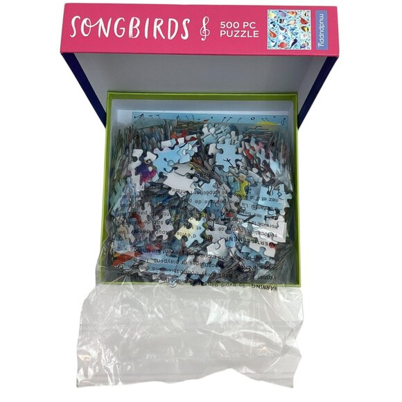 Mudpuppy Songbirds 500 Piece Puzzle Fun & Colorful Bird Illustration - Picture 4 of 5